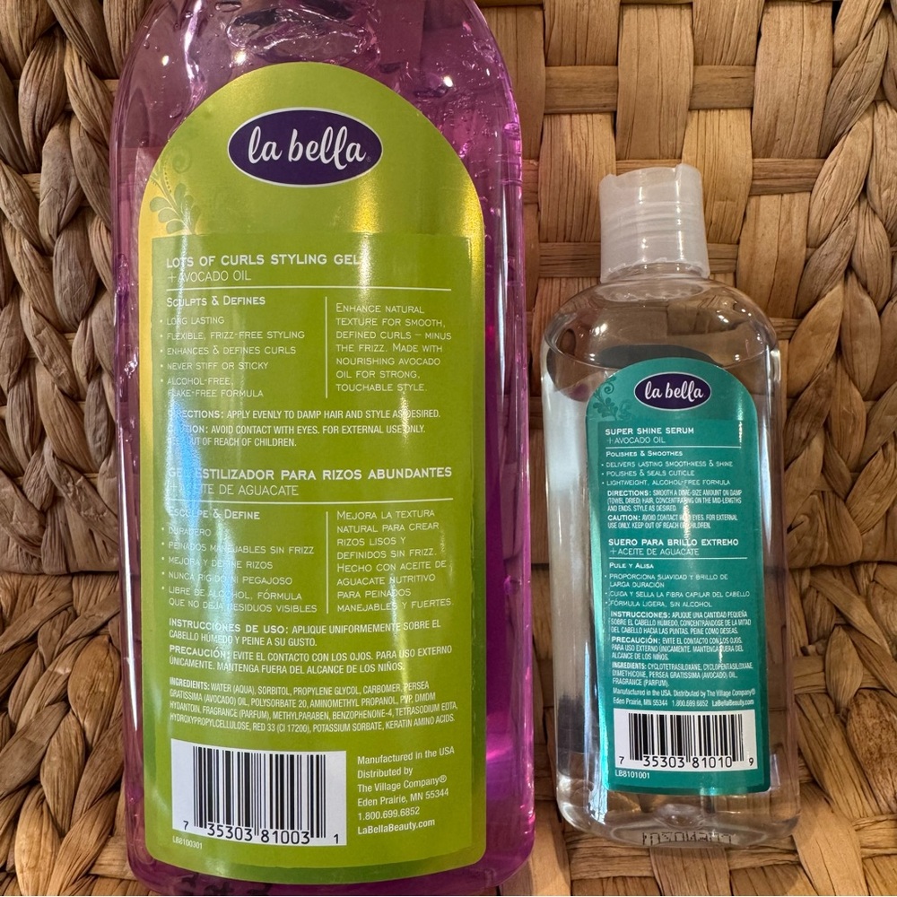 La Bella Lots of Curls Styling Gel & Super Shine Serum Duo Set Bundle - Picture 2 of 6